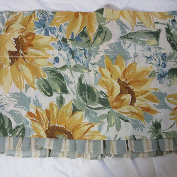 Lot of 8 Sunflower & Stripes Balloon Valance Window Treatments 56x18" NWOT - Picture 9 of 9
